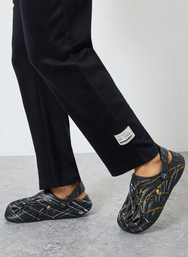 Styli Printed Sculpted Slip-On Clogs
